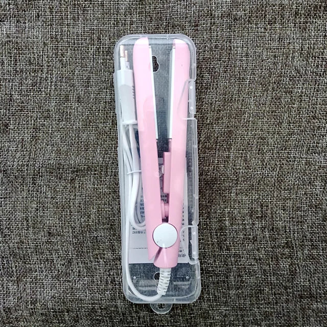New Curling Iron Mini Hair Straightener Iron Ceramic Straightening Styling Tools Hair Curler Flat Iron Beard Straightener - ZOOMNSTORE