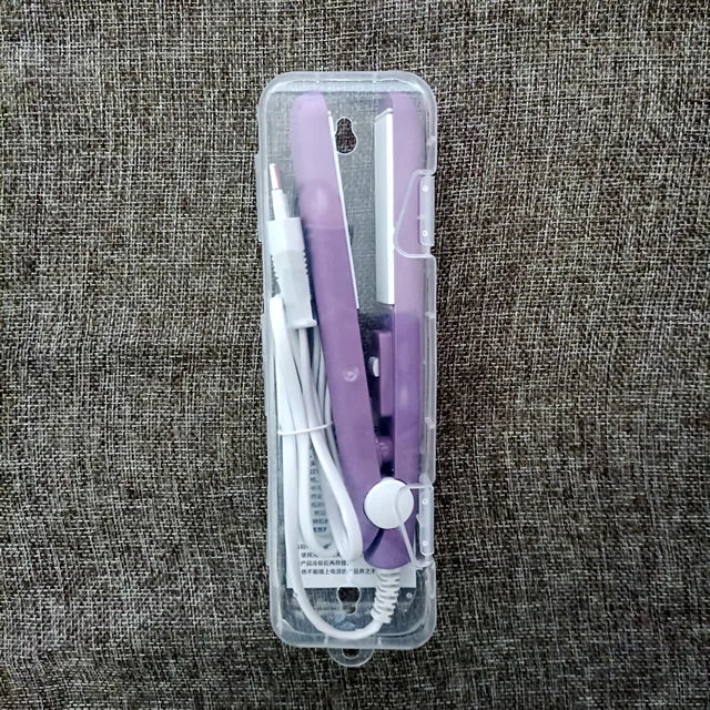 New Curling Iron Mini Hair Straightener Iron Ceramic Straightening Styling Tools Hair Curler Flat Iron Beard Straightener - ZOOMNSTORE