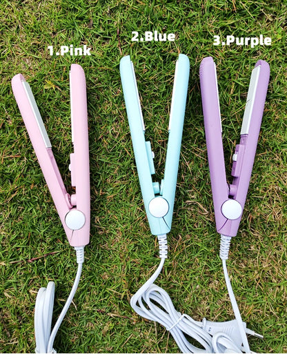 New Curling Iron Mini Hair Straightener Iron Ceramic Straightening Styling Tools Hair Curler Flat Iron Beard Straightener - ZOOMNSTORE