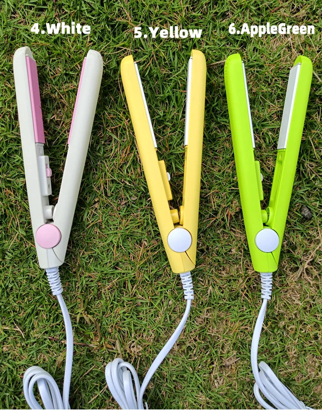 New Curling Iron Mini Hair Straightener Iron Ceramic Straightening Styling Tools Hair Curler Flat Iron Beard Straightener - ZOOMNSTORE