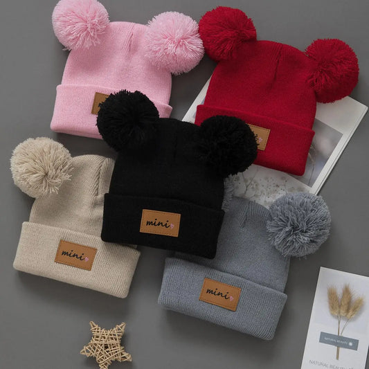 1/2pcs newborn Baby Winter Hat Kids Beanie Cap for Girls Boys Infant Accessories Children Hats Elastic 0-3Y toddler girl boy hat - ZOOMNSTORE