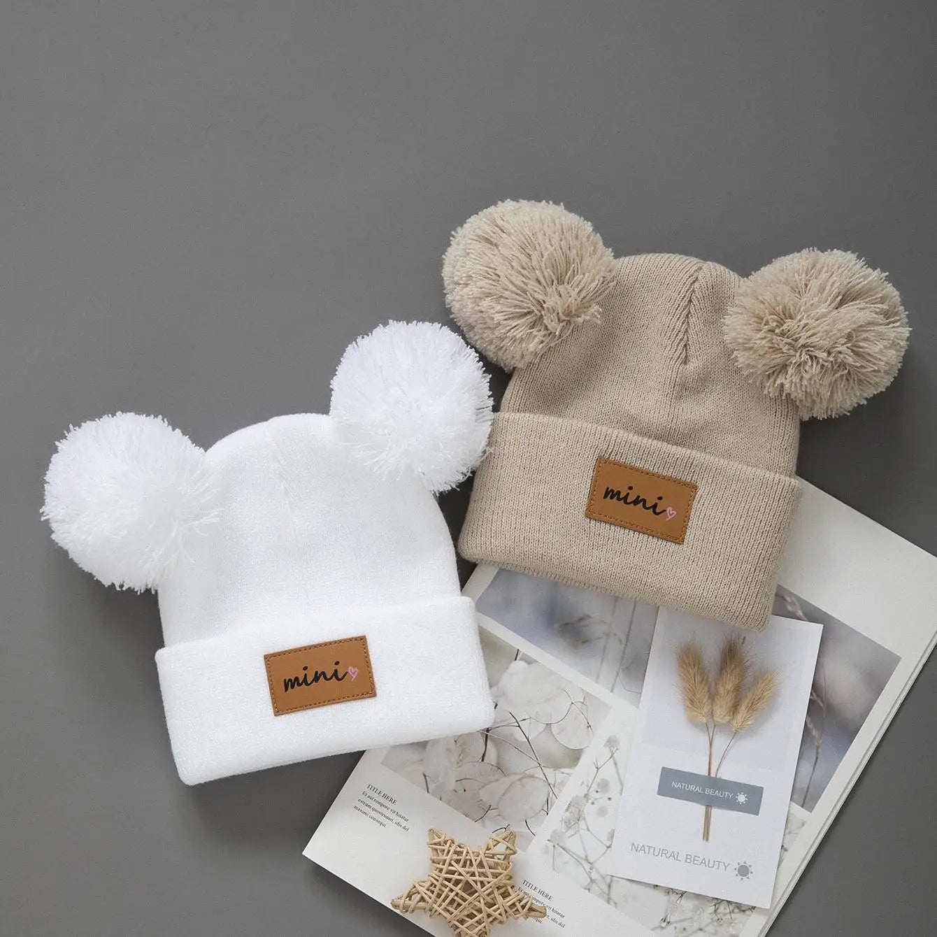 1/2pcs newborn Baby Winter Hat Kids Beanie Cap for Girls Boys Infant Accessories Children Hats Elastic 0-3Y toddler girl boy hat - ZOOMNSTORE