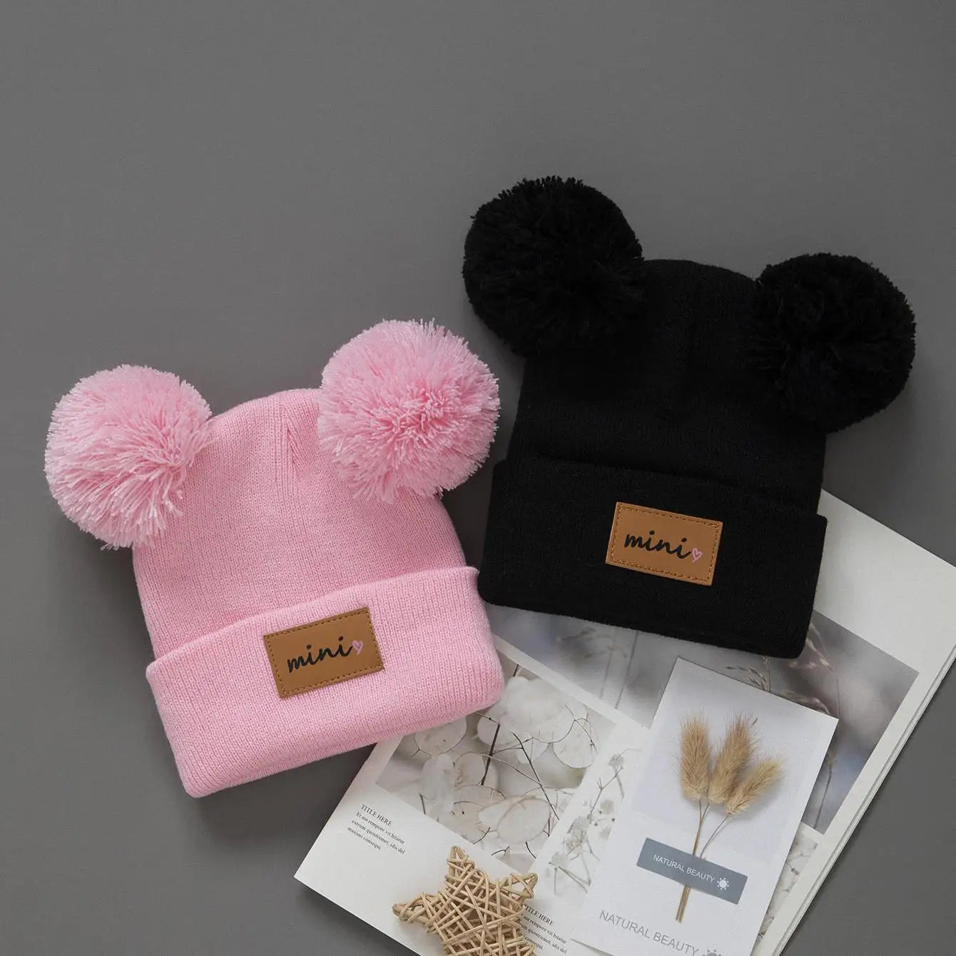 1/2pcs newborn Baby Winter Hat Kids Beanie Cap for Girls Boys Infant Accessories Children Hats Elastic 0-3Y toddler girl boy hat - ZOOMNSTORE