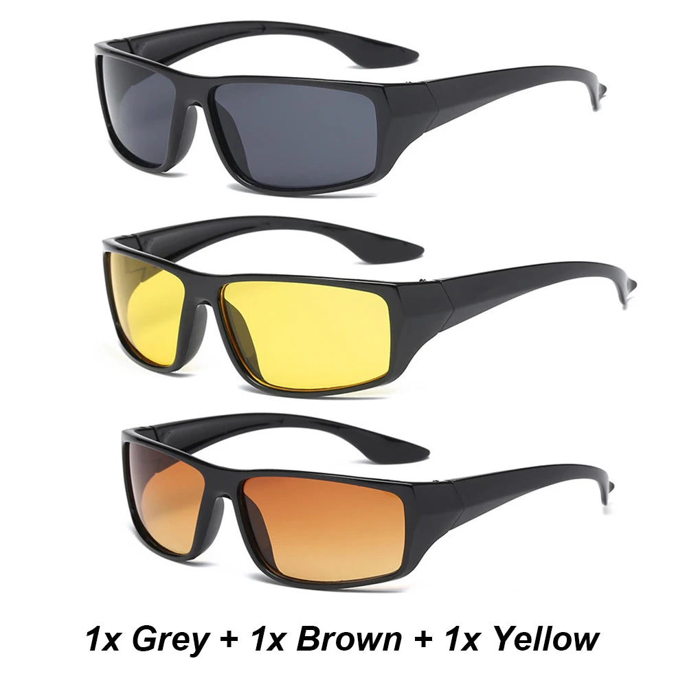 Night Vision Glasses - Anti-Glare Yellow Lens Sunglasses for Men  Women UV400 - ZOOMNSTORE