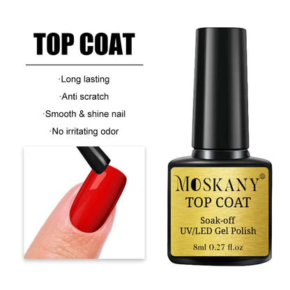 No-Acid Primer Nail Set - Gel Nail Polish Base Coat & Soak Off Gel Kit Combo - ZOOMNSTORE