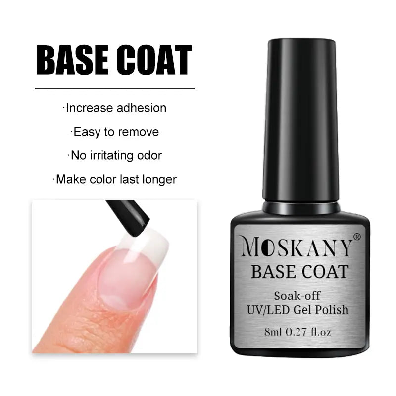 No-Acid Primer Nail Set - Gel Nail Polish Base Coat & Soak Off Gel Kit Combo - ZOOMNSTORE