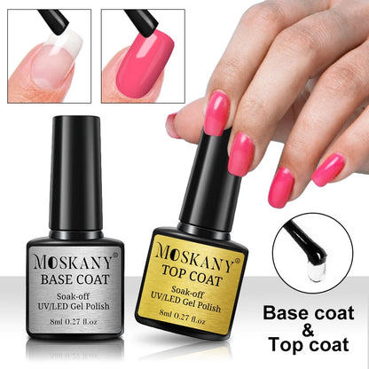 No-Acid Primer Nail Set - Gel Nail Polish Base Coat & Soak Off Gel Kit Combo - ZOOMNSTORE