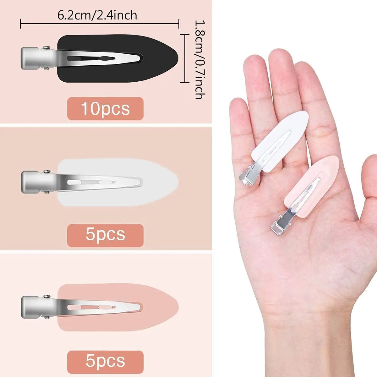 No Crease Hair Clips - 8pcs Professional Duck Bill Alligator Hair Sectioning Clips - ZOOMNSTORE