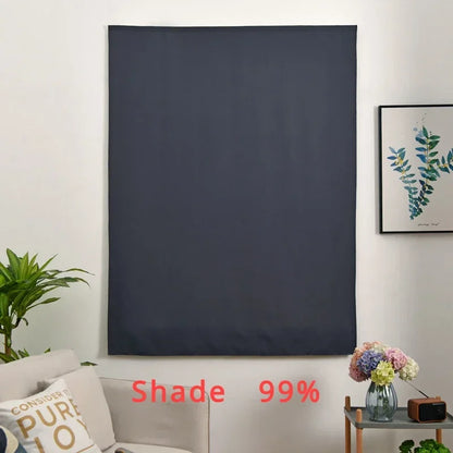 No-Drill Blackout Curtains - Modern Short Curtains for Bay Windows and Doors - ZOOMNSTORE