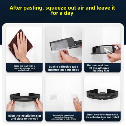 No Drill Waterproof Shower Shelf - Strong Adhesive Bathroom Organizer for Shampoo  Towels - ZOOMNSTORE