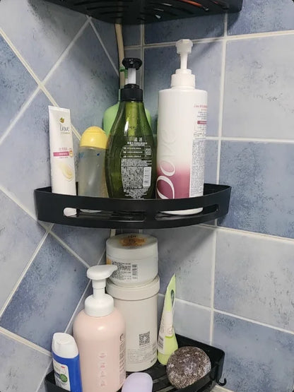 No Drill Waterproof Shower Shelf - Strong Adhesive Bathroom Organizer for Shampoo  Towels - ZOOMNSTORE