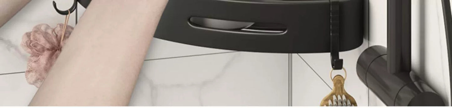 No Drill Waterproof Shower Shelf - Strong Adhesive Bathroom Organizer for Shampoo  Towels - ZOOMNSTORE