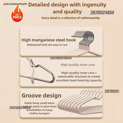 Non Slip Clothes Hangers – Thick Metal Garment Organizer With Hooks For Wardrobe Storage - ZOOMNSTORE