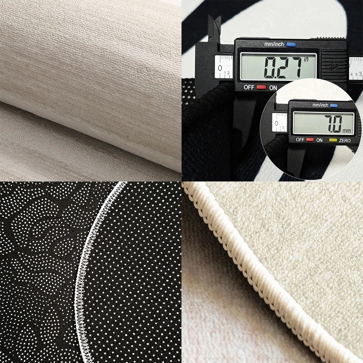 Non Slip Door Mat - Geometric Pattern Rug | Water Resistant Polyester Floor Mat - ZOOMNSTORE