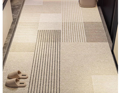 Non Slip Door Mat - Geometric Pattern Rug | Water Resistant Polyester Floor Mat - ZOOMNSTORE