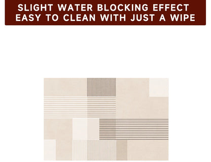 Non Slip Door Mat - Geometric Pattern Rug | Water Resistant Polyester Floor Mat - ZOOMNSTORE
