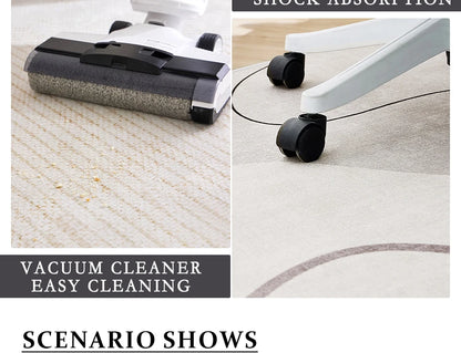 Non Slip Door Mat - Geometric Pattern Rug | Water Resistant Polyester Floor Mat - ZOOMNSTORE