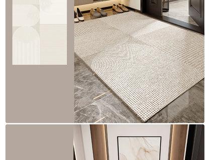 Non Slip Door Mat - Geometric Pattern Rug | Water Resistant Polyester Floor Mat - ZOOMNSTORE