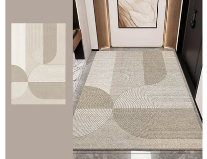 Non Slip Door Mat - Geometric Pattern Rug | Water Resistant Polyester Floor Mat - ZOOMNSTORE