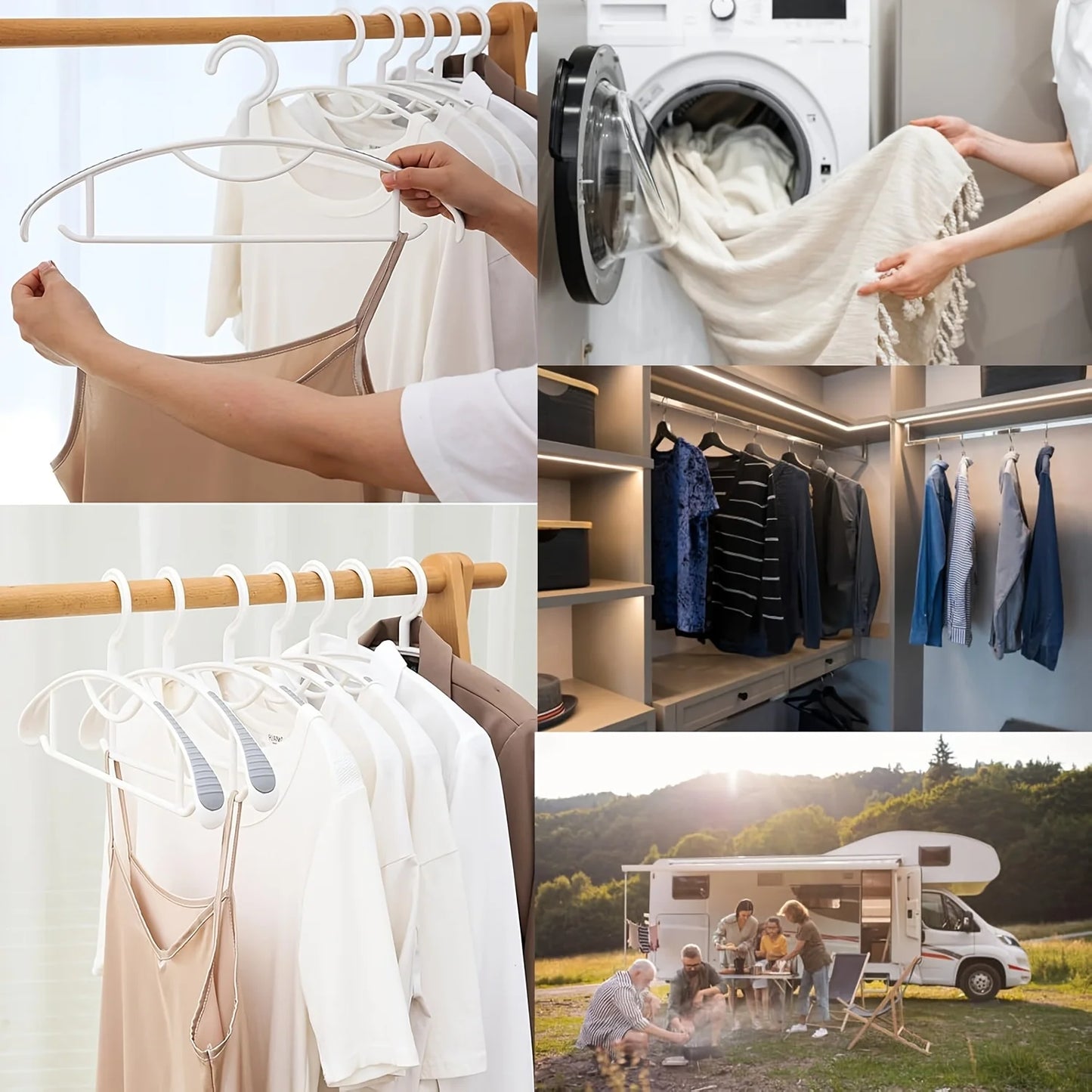 Non Slip Hanger - Wide Shoulder Plastic Clothes Drying Rack With Thick Design - ZOOMNSTORE