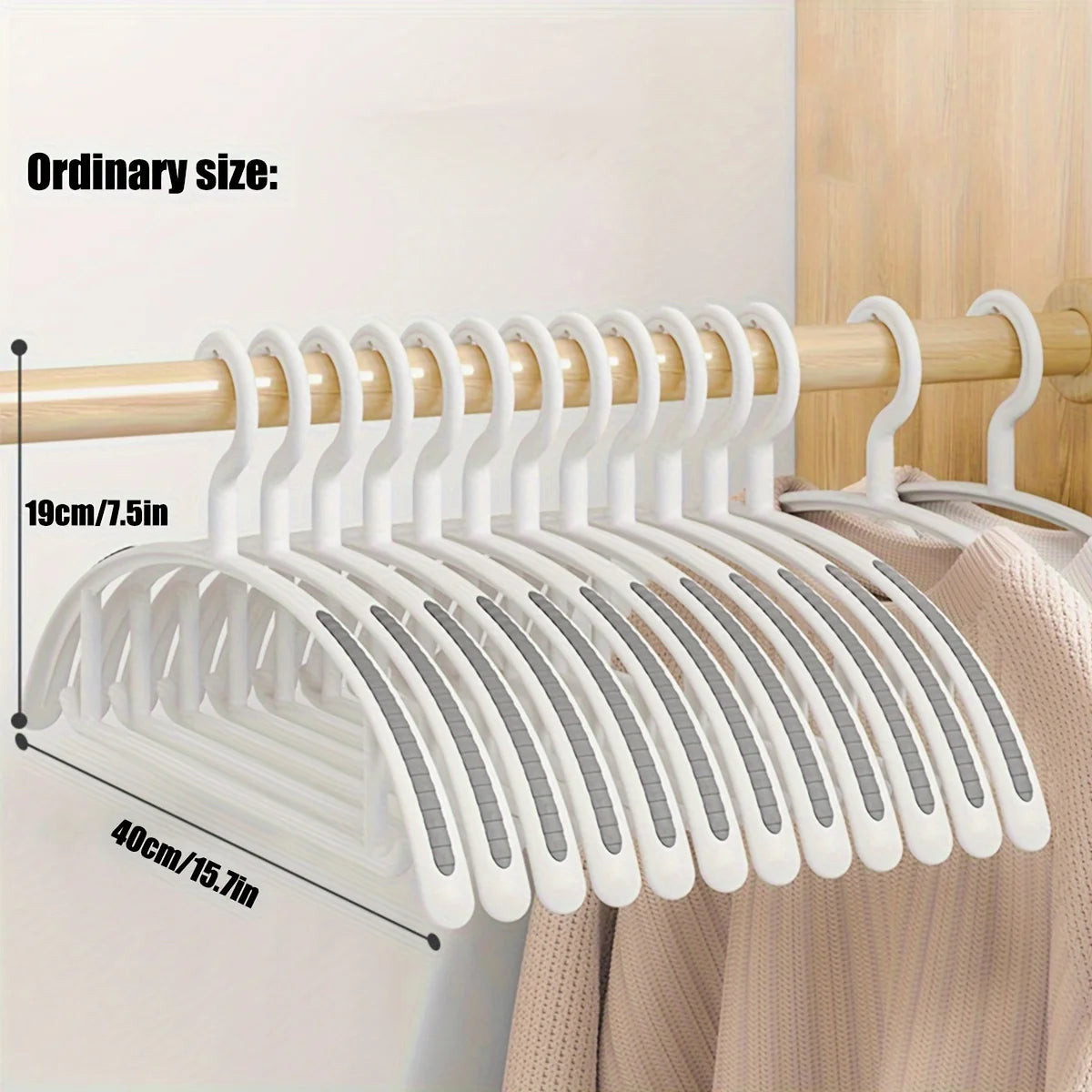Non Slip Hanger - Wide Shoulder Plastic Clothes Drying Rack With Thick Design - ZOOMNSTORE