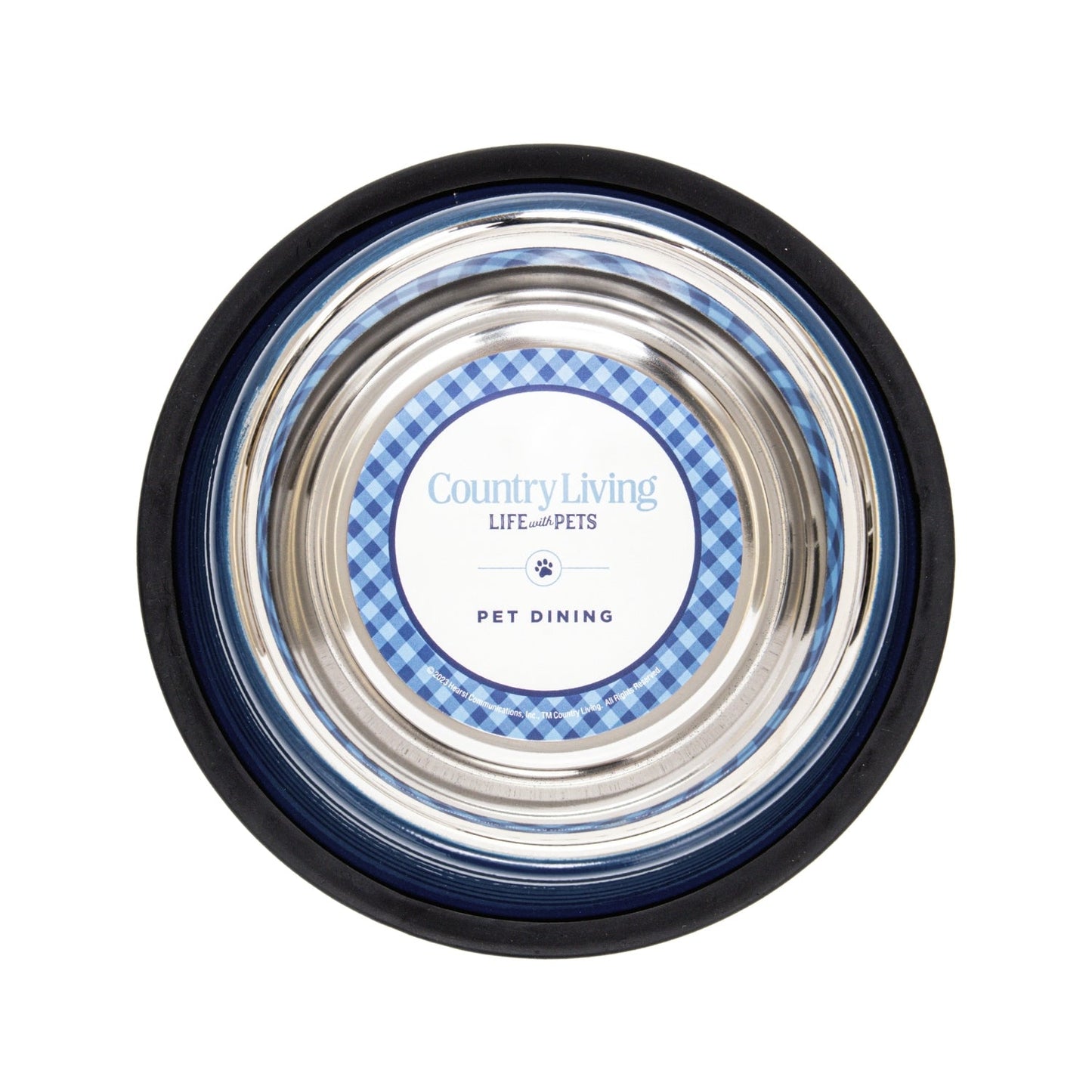 Country Living Set of 2 Ribbed Non-Slip Pet Bowls – Poseidon Blue - ZOOMNSTORE