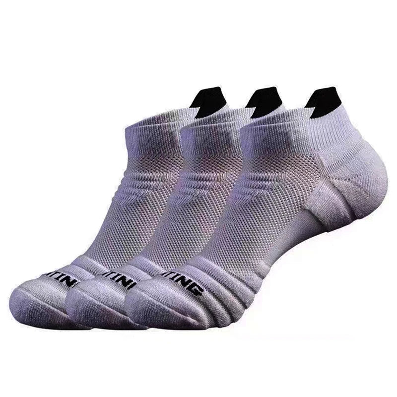 Non Slip Running Socks – 3Pair Towel Bottom Quick Drying Fitness Sports Socks - ZOOMNSTORE