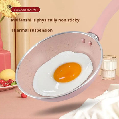 Non Stick Frying Pan | Durable Nonstick Skillet - Easy Clean Pink Cooking Pan - ZOOMNSTORE