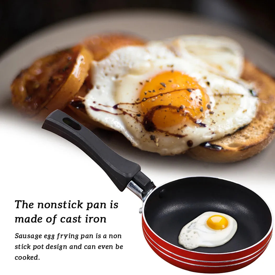 Non Stick Frying Pan - Mini Omelette Pan with Easy Grip Handle, Stainless Steel - ZOOMNSTORE