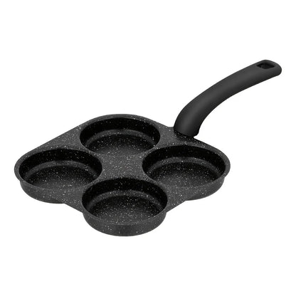 Non Stick Omelette Pan - Medical Stone Coating Four Hole Egg Frying Pan - ZOOMNSTORE