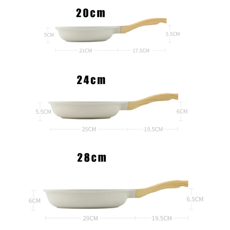 Non-Stick Wok Pan - Ceramic Frying Pan With Medical Stone, Induction Compatible - ZOOMNSTORE