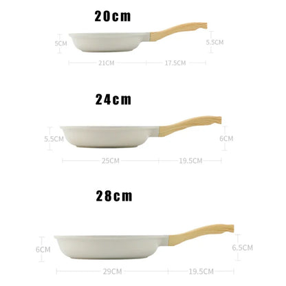 Non-Stick Wok Pan - Ceramic Frying Pan With Medical Stone, Induction Compatible - ZOOMNSTORE