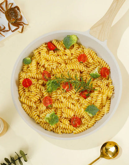 Non-Stick Wok Pan - Ceramic Frying Pan With Medical Stone, Induction Compatible - ZOOMNSTORE