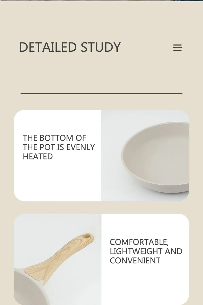 Non-Stick Wok Pan - Ceramic Frying Pan With Medical Stone, Induction Compatible - ZOOMNSTORE