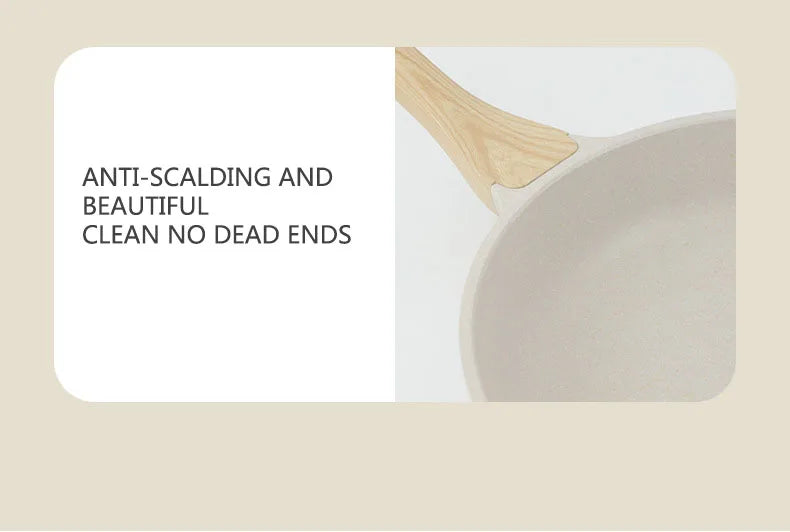 Non-Stick Wok Pan - Ceramic Frying Pan With Medical Stone, Induction Compatible - ZOOMNSTORE