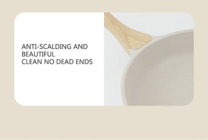 Non-Stick Wok Pan - Ceramic Frying Pan With Medical Stone, Induction Compatible - ZOOMNSTORE