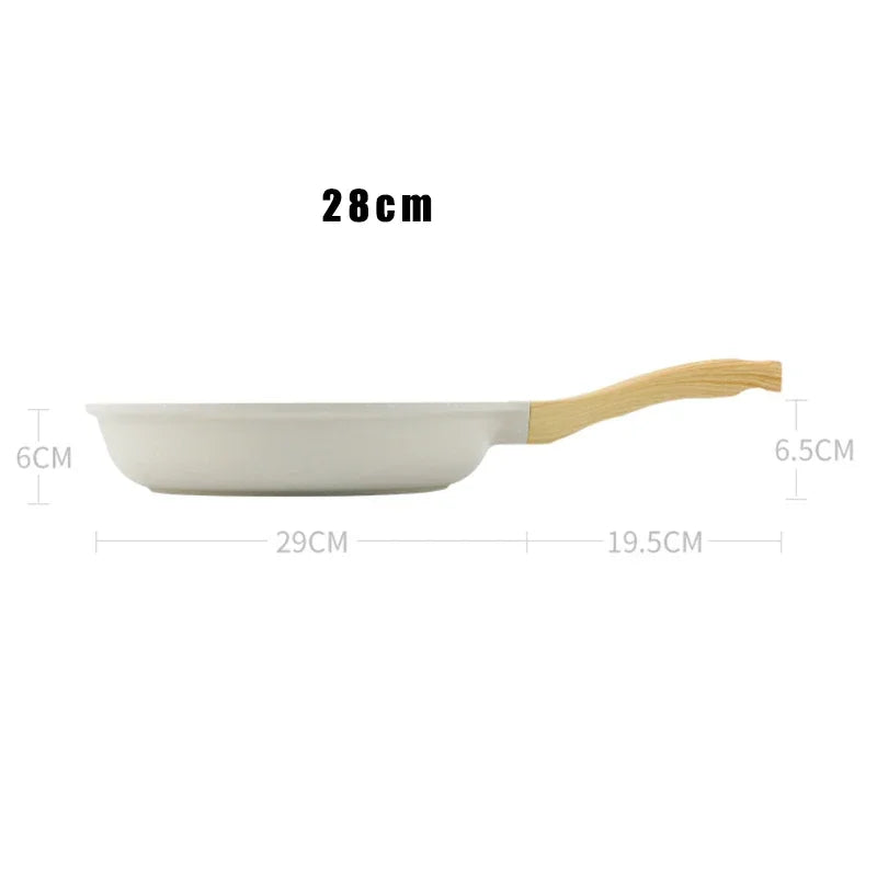 Non-Stick Wok Pan - Ceramic Frying Pan With Medical Stone, Induction Compatible - ZOOMNSTORE