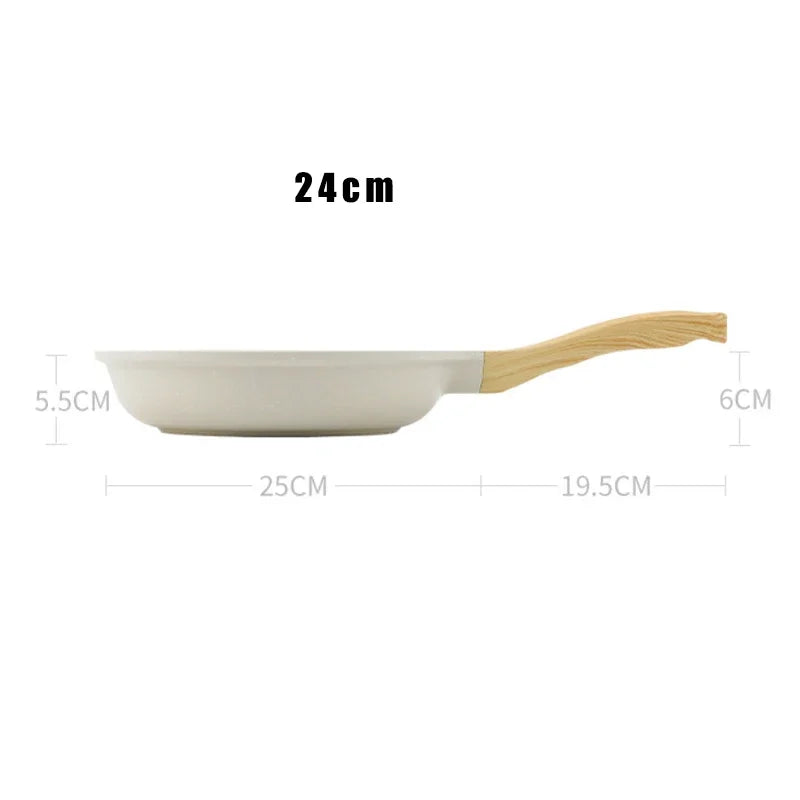 Non-Stick Wok Pan - Ceramic Frying Pan With Medical Stone, Induction Compatible - ZOOMNSTORE