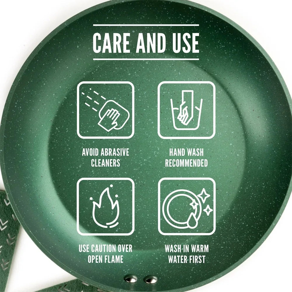 Nonstick Fry Pan – 10 Inch Granite Cookware | Durable Aluminum, Induction Safe - ZOOMNSTORE