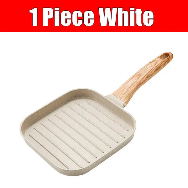 Nonstick Grill Pan - 19cm Square Steak Grilling Pan for Indoor & Outdoor Use - ZOOMNSTORE