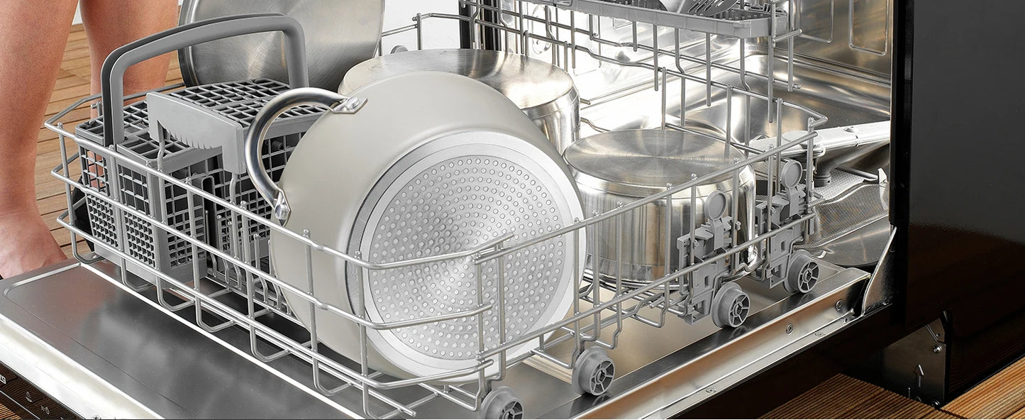 Nonstick Induction Cookware - 10 Piece Aluminum Cooking Set with Ergonomic Handles & Oven Safe Pans - ZOOMNSTORE