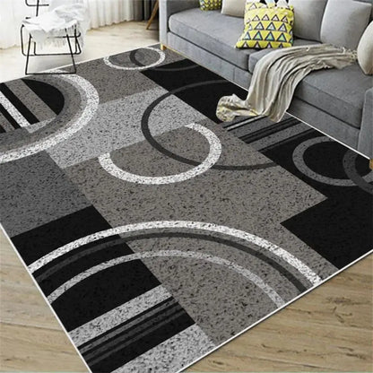 Nordic Abstract Carpet – Large Geometric Area Rug | Anti Slip, Fade Resistant Floor Mat - ZOOMNSTORE