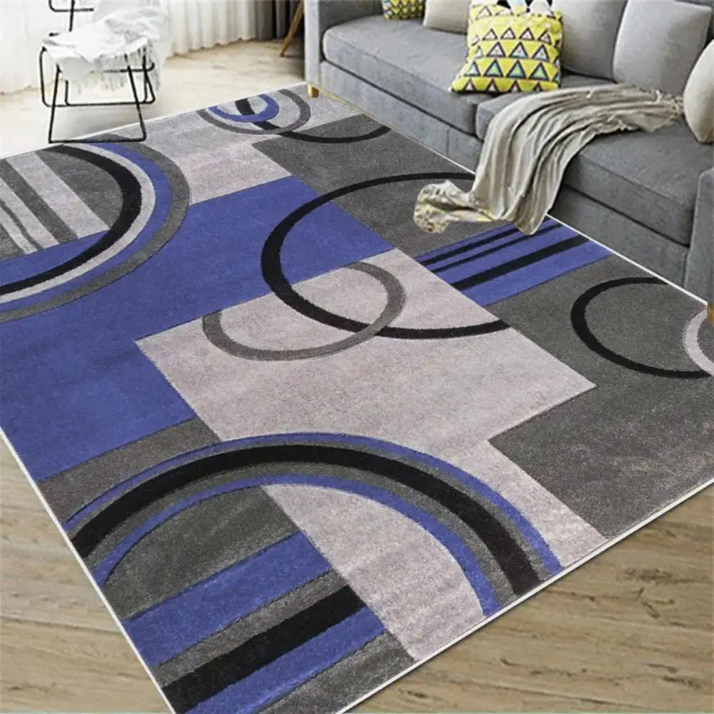 Nordic Abstract Carpet – Large Geometric Area Rug | Anti Slip, Fade Resistant Floor Mat - ZOOMNSTORE