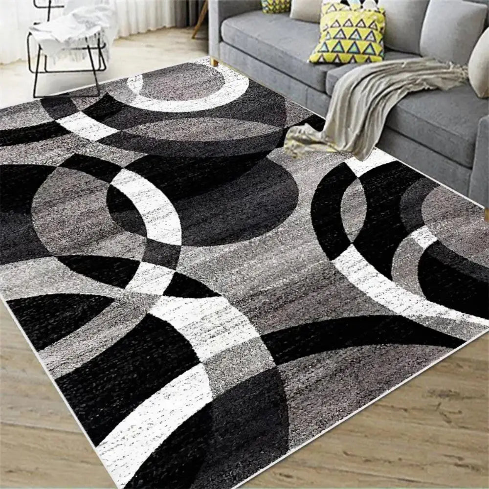 Nordic Abstract Carpet – Large Geometric Area Rug | Anti Slip, Fade Resistant Floor Mat - ZOOMNSTORE