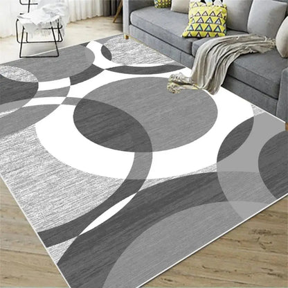 Nordic Abstract Carpet – Large Geometric Area Rug | Anti Slip, Fade Resistant Floor Mat - ZOOMNSTORE