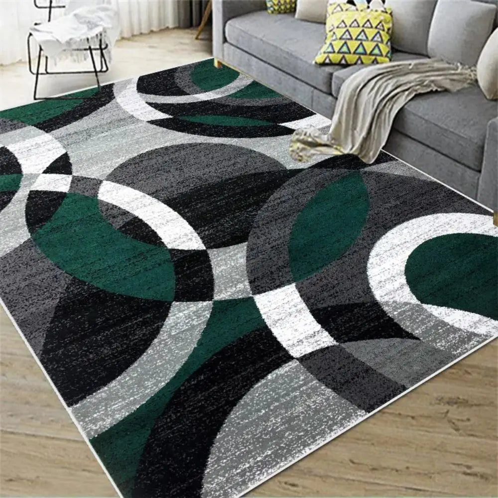 Nordic Abstract Carpet – Large Geometric Area Rug | Anti Slip, Fade Resistant Floor Mat - ZOOMNSTORE