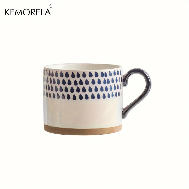 Nordic Ceramic Coffee Mug – 450ml Large Capacity Retro Style Mug with Handle - ZOOMNSTORE