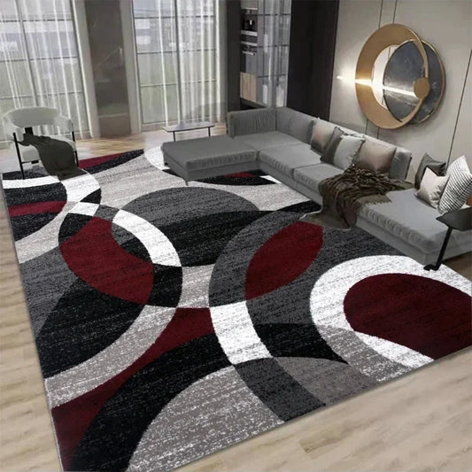 Nordic Geometric Carpet - Modern Area Rugs | Large Living Room Rug Mat - ZOOMNSTORE