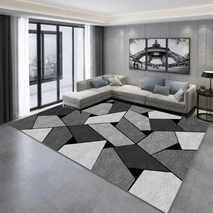 Nordic Geometric Carpet - Modern Area Rugs | Large Living Room Rug Mat - ZOOMNSTORE