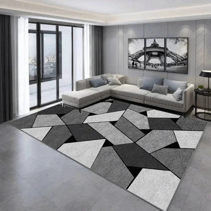 Nordic Geometric Carpet - Modern Area Rugs | Large Living Room Rug Mat - ZOOMNSTORE